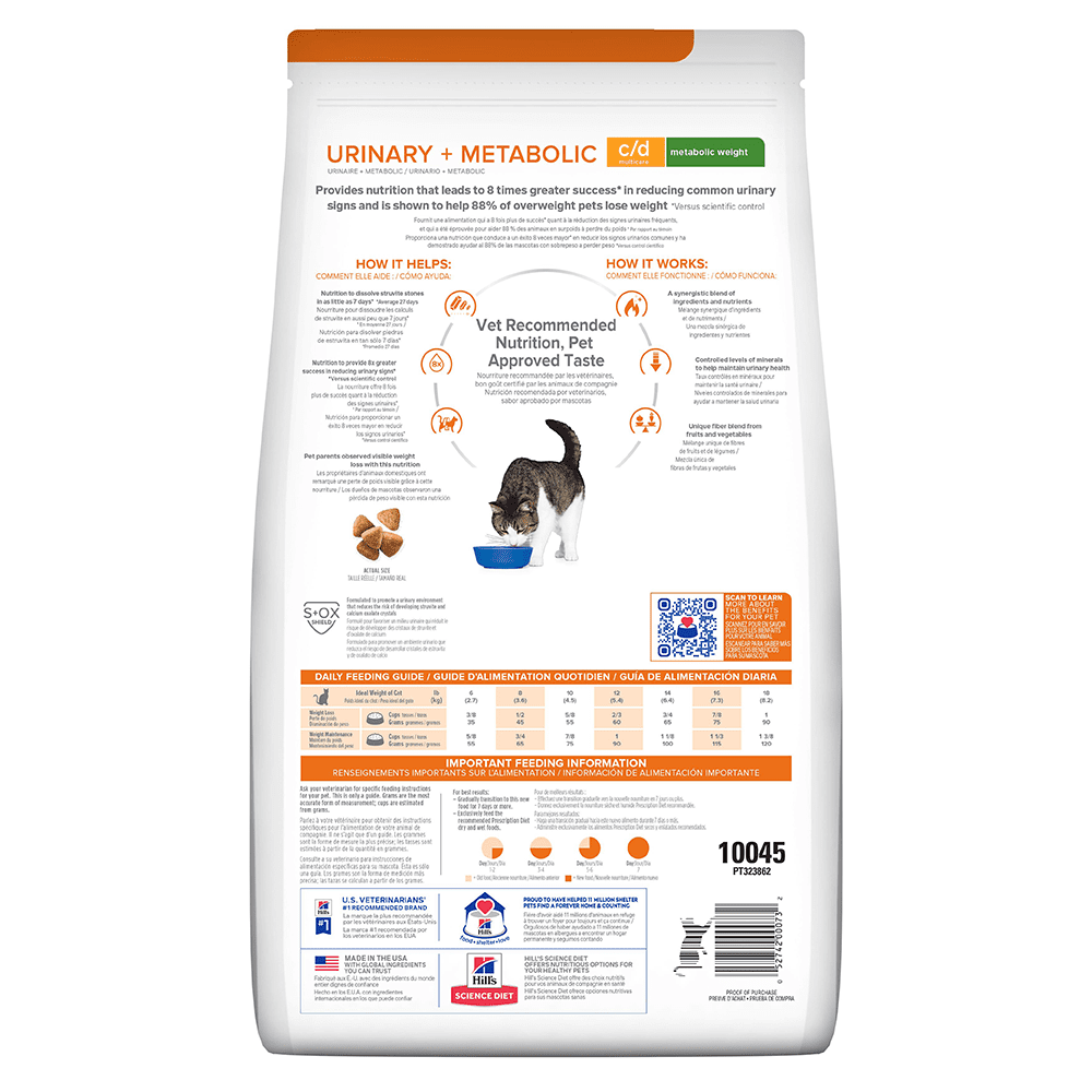 Hills Comida para Gato Prescription Diet Multicare C/D Pollo x 4 lbs