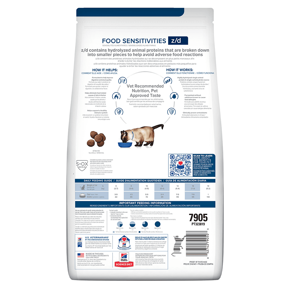 Hills Comida para Gato Ultra Allergen Diet z/d x 4 lbs