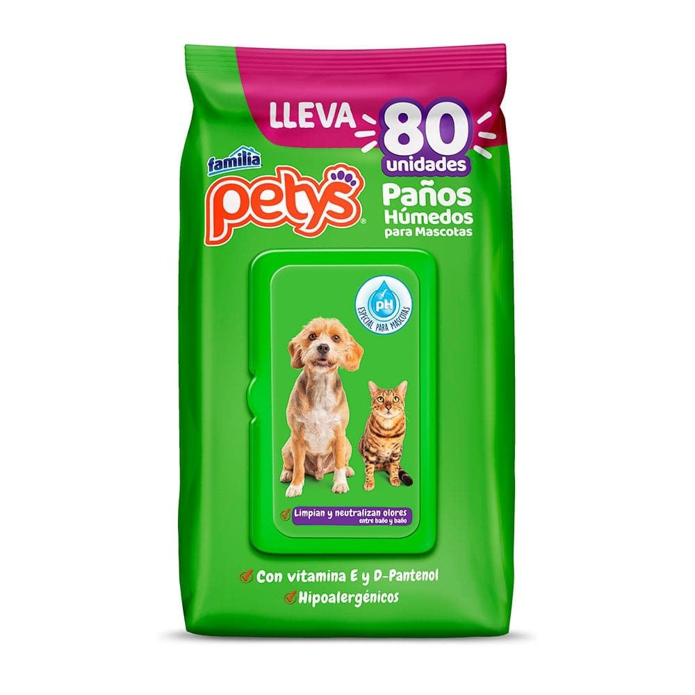 Pañitos Húmedos Petys x 80 unidades