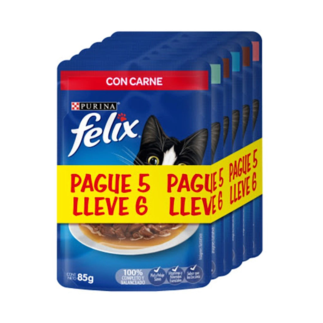 Purina® Felix® Comida Húmeda para Gatos Pague 5 lleve 6