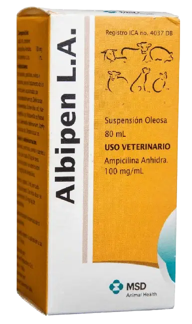 Antibiótico Albipen L.A. en suspensión oleosa inyectable
