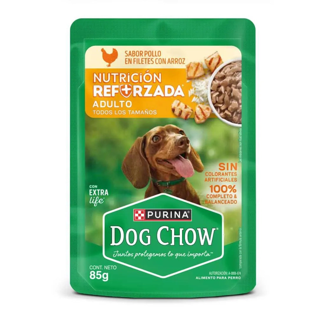 Purina® Dog Chow® Comida Húmeda para Perro Pollo x 85 gr