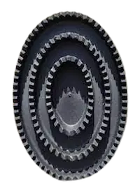 Almohaza oval de caucho para equinos