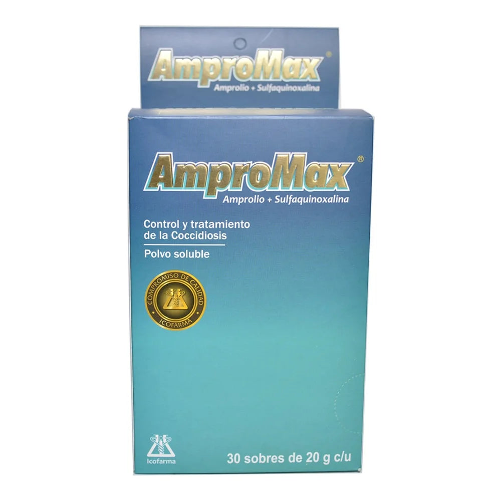 AMPROMAX X 20G - Solución Oral para Parásitos Internos en Todas las Especies