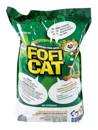 Arena para gatos Foficat - Absorción de olores y humedad.