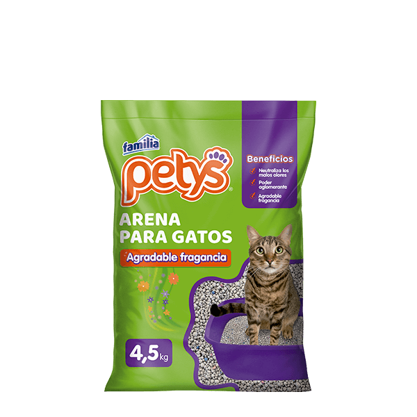 Arena para Gatos Petys 4.5kg - Control de Olores y Menos Polvo