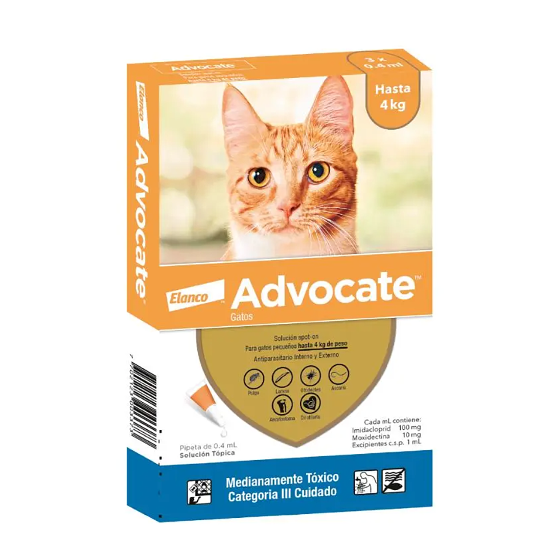 Advocate Gatos 0-4 kg 1 x 0,4 ml