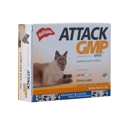 Antiparasitario Externo Para Gatos Attack Gmp x 0,5 ml (hasta 5 kg)