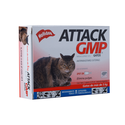Antiparasitario Externo para Gatos Attack GMP x 0,75ml (Mayor a 5 KG)