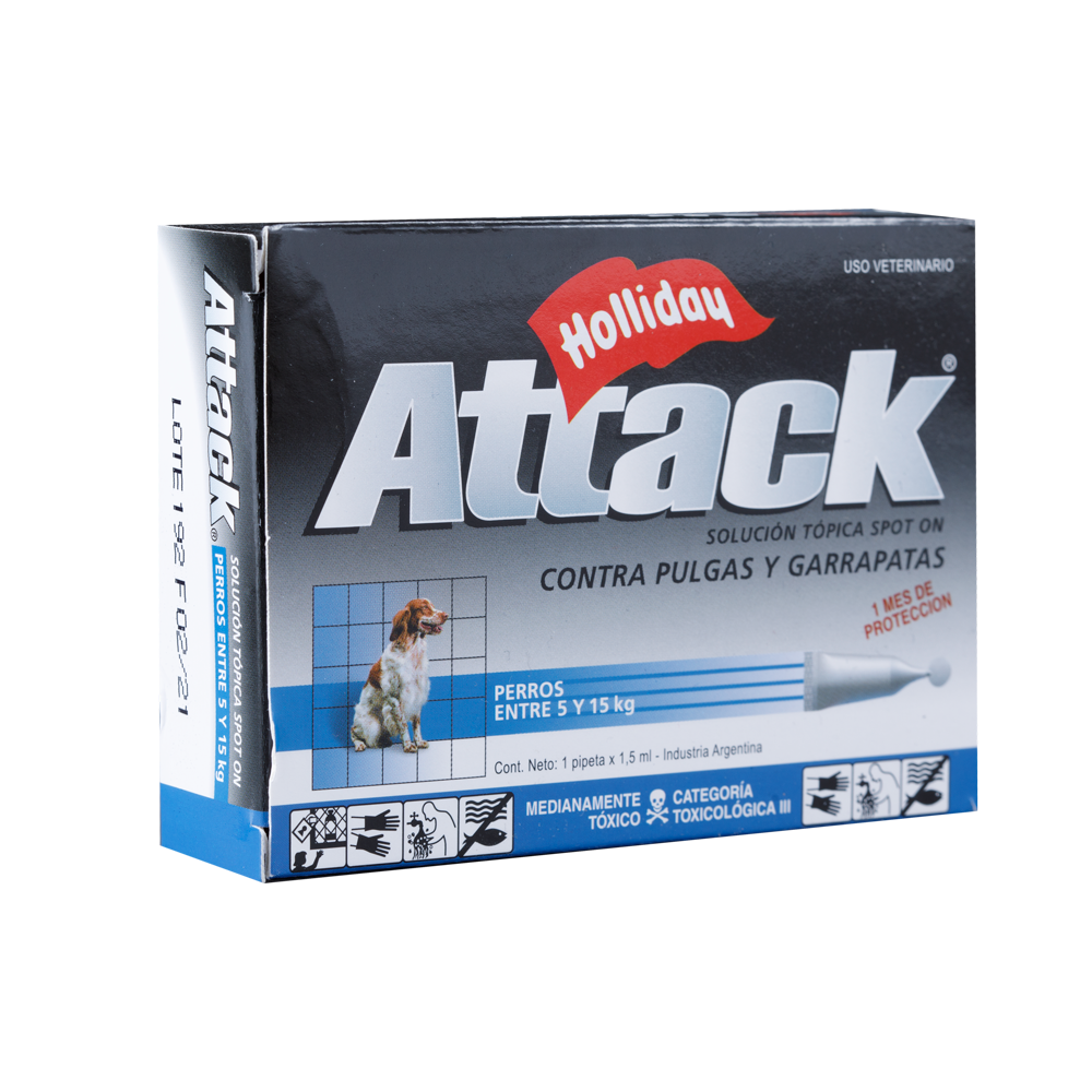 Antiparasitario Externo para Perro Attack x 1,5 ml (5 a 15 Kg)