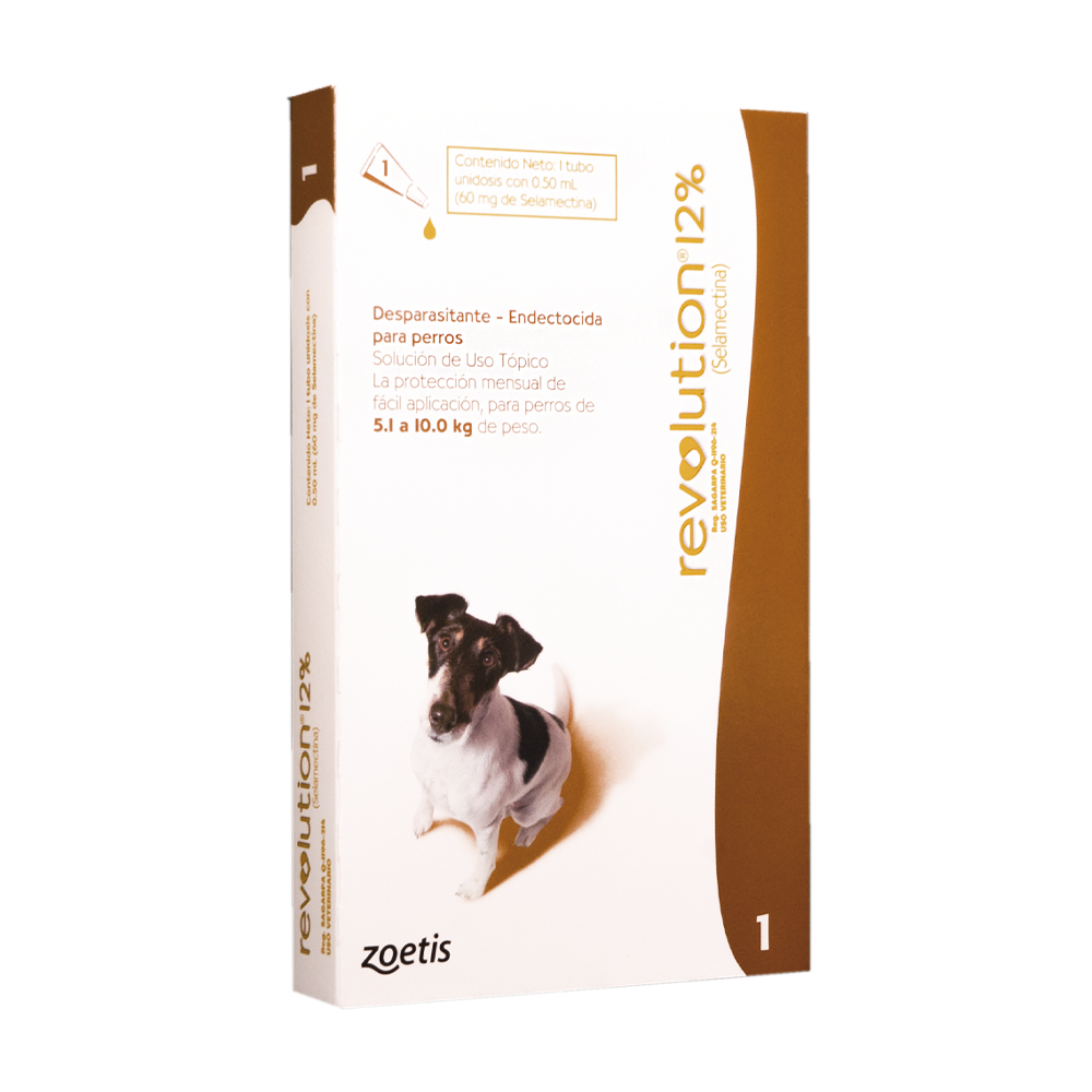 Antiparasitario Revolution Perro 12% x 0,50ml (5,1 a 10 Kg)