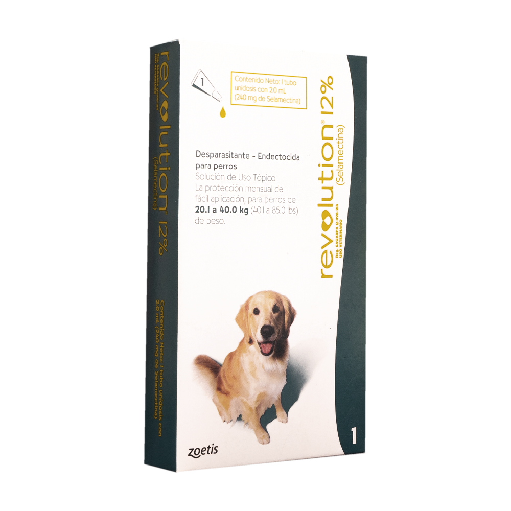 Antiparasitario Revolution Perro 12% x 2,00 ml (20,1 a 40 Kg)