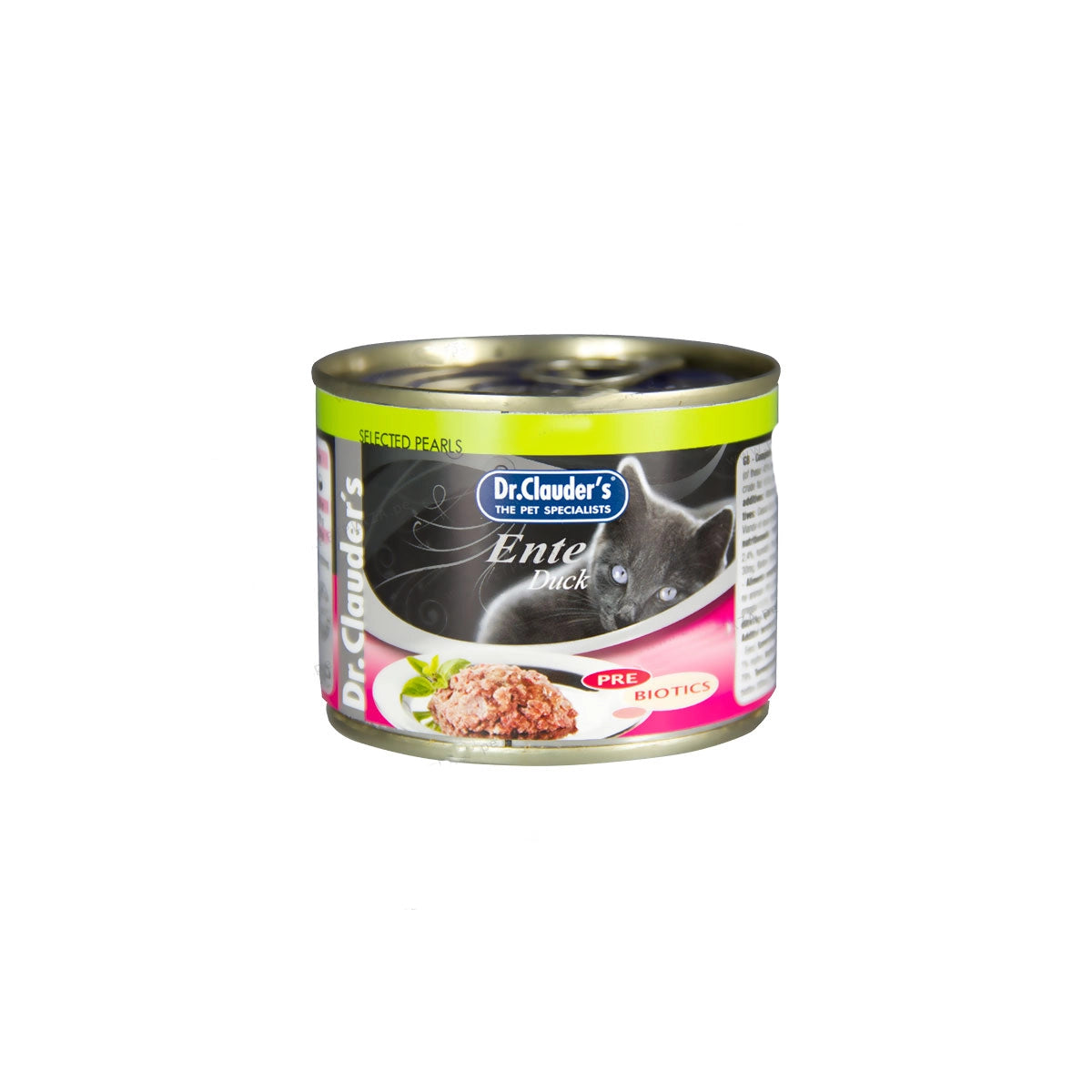 Envase de Dr. Clauder's BEST CHOICE Cat Duck en Salsa, alimento húmedo para gatos.