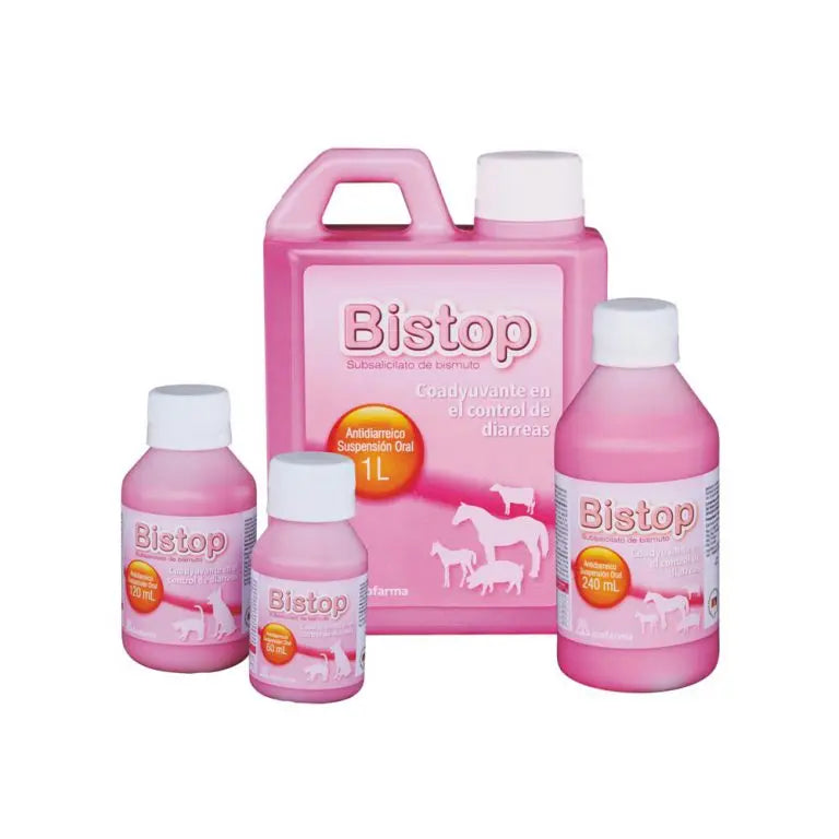 BISTOP: Suspensión Oral Antidiarreico y Antiácido para Perros y Gatos