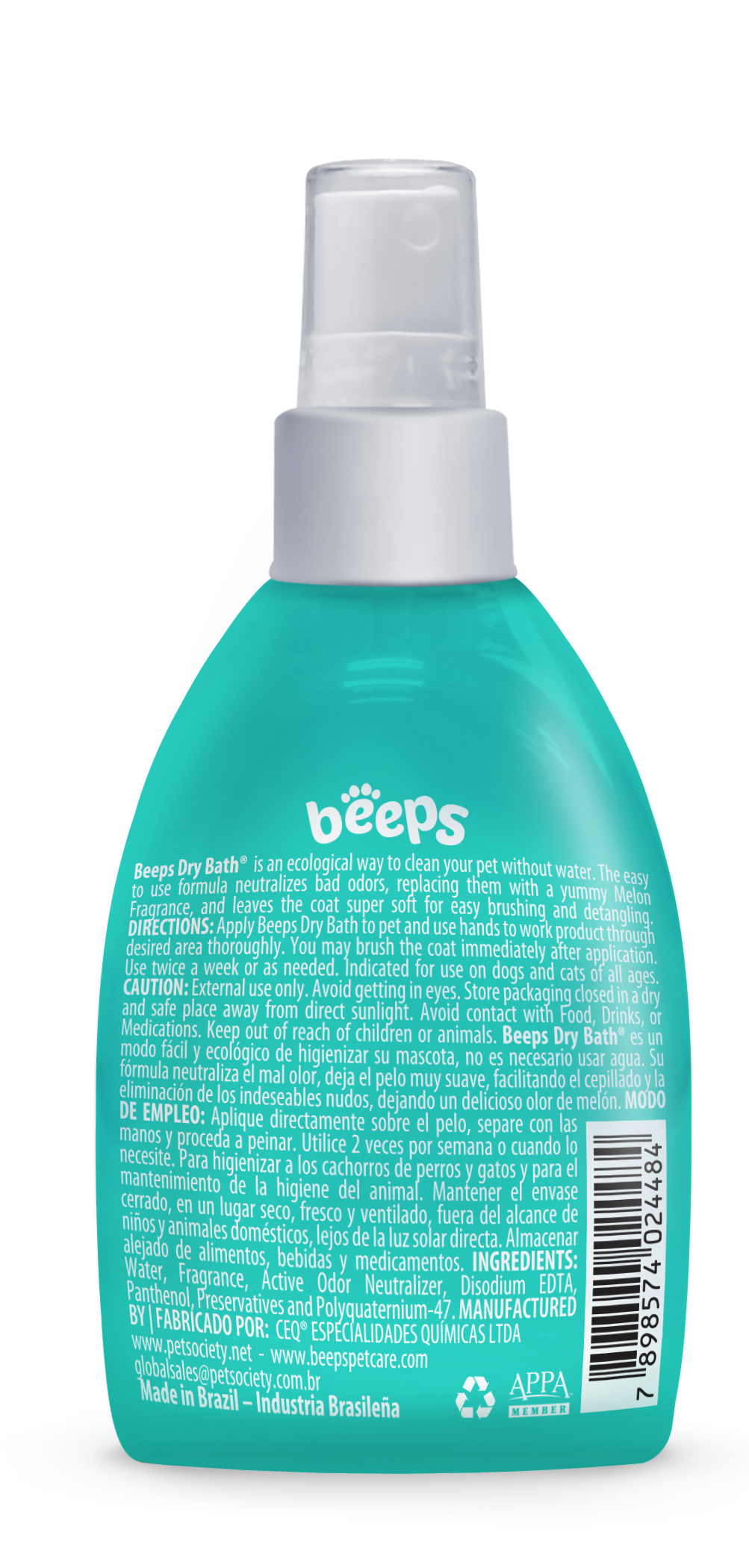 Baño Seco Para Mascotas Beeps x 200 ml