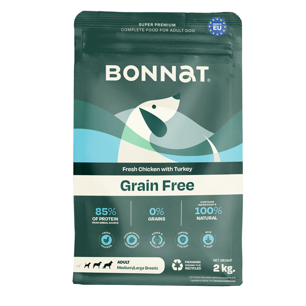 Bonnat Grain Free Perros Razas Medianas y Grandes x 2 kg