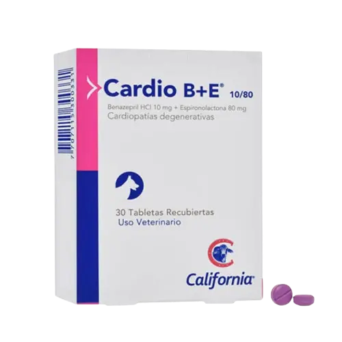 CARDIO B + E CAJA X 30 TAB: Tratamiento para Cardiopatías en Perros y Gatos