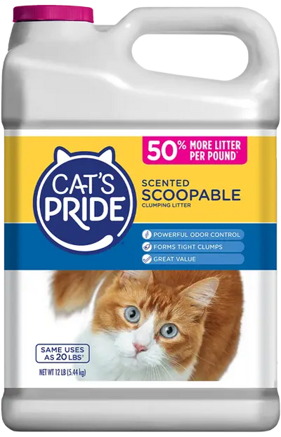 Texto Alt de la Imagen: "Cat's Pride Scoop X 10 lbs: Arena Perfumada con Pala para un Control de Olores Potente