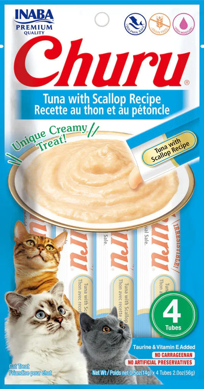 Churu Snack para Gatos Sabor a Atún y Vieira x 4 u