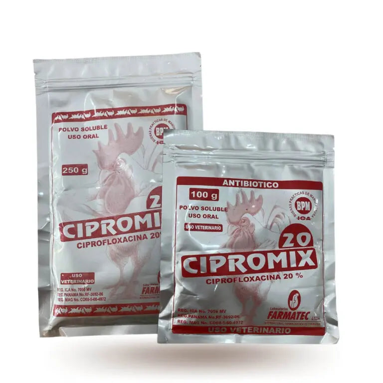 CIPROMIX 20% 250g: Tratamiento para enfermedades infecciosas en aves