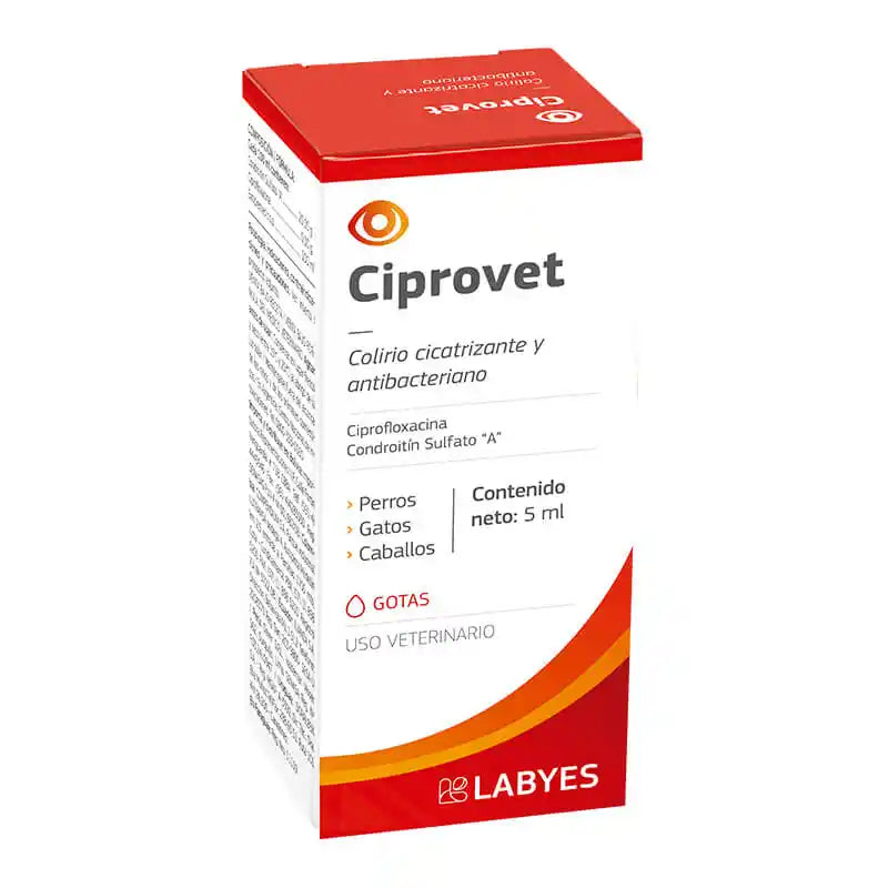 Ciprovet 5ml: Colirio con Antibiótico de Amplio Espectro