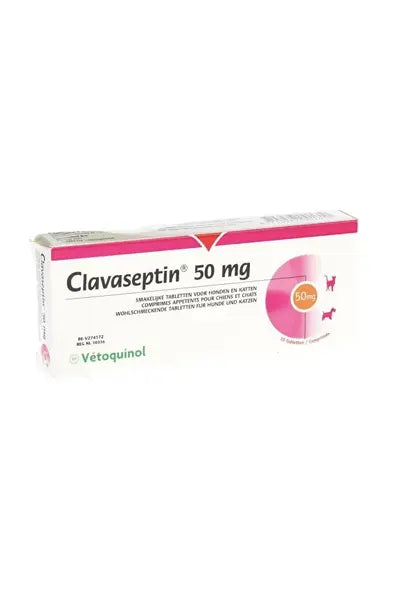 Clavaseptin 50mg x 10 Tab: Tratamiento para infecciones periodontales en perros