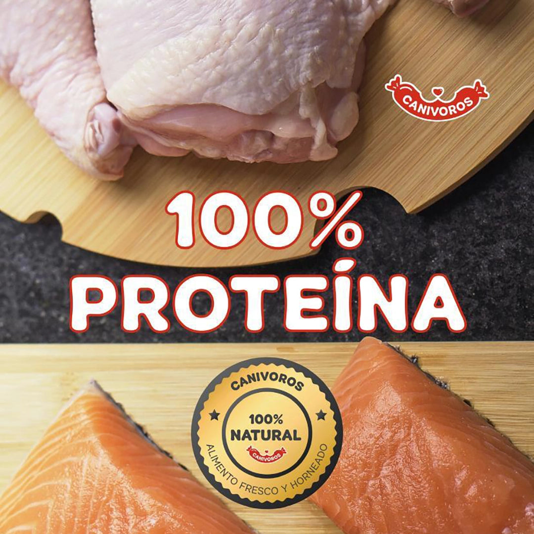 Canivoros Alimento Natural para Perros Pollo y Salmón