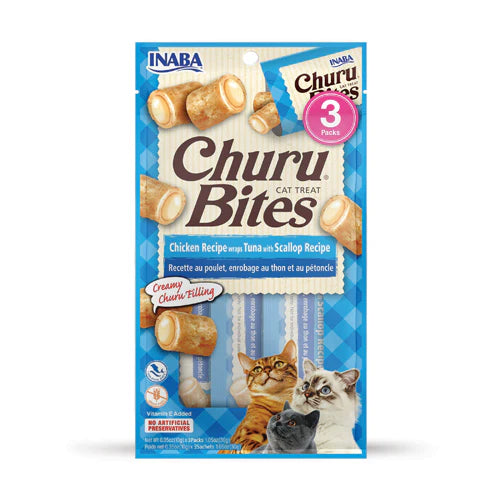 Churu Bites para Gatos Sabor a Atún y Vieira x 3 u