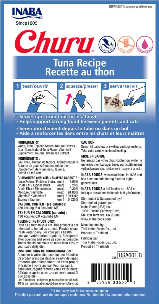 Churu Snack para Gatos Sabor a Atún x 4 u