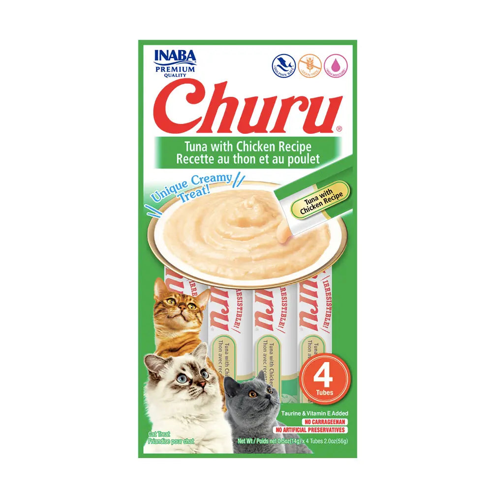 Churu Snack para Gatos Sabor a Pollo y Atún x 4 u