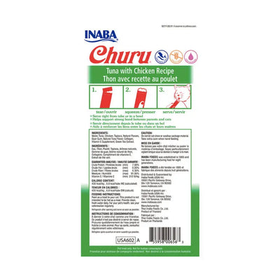 Churu Snack para Gatos Sabor a Pollo y Atún x 4 u