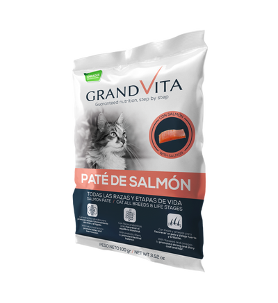 Grand Vita Comida Húmeda para Gato Paté Salmón 100 Gr