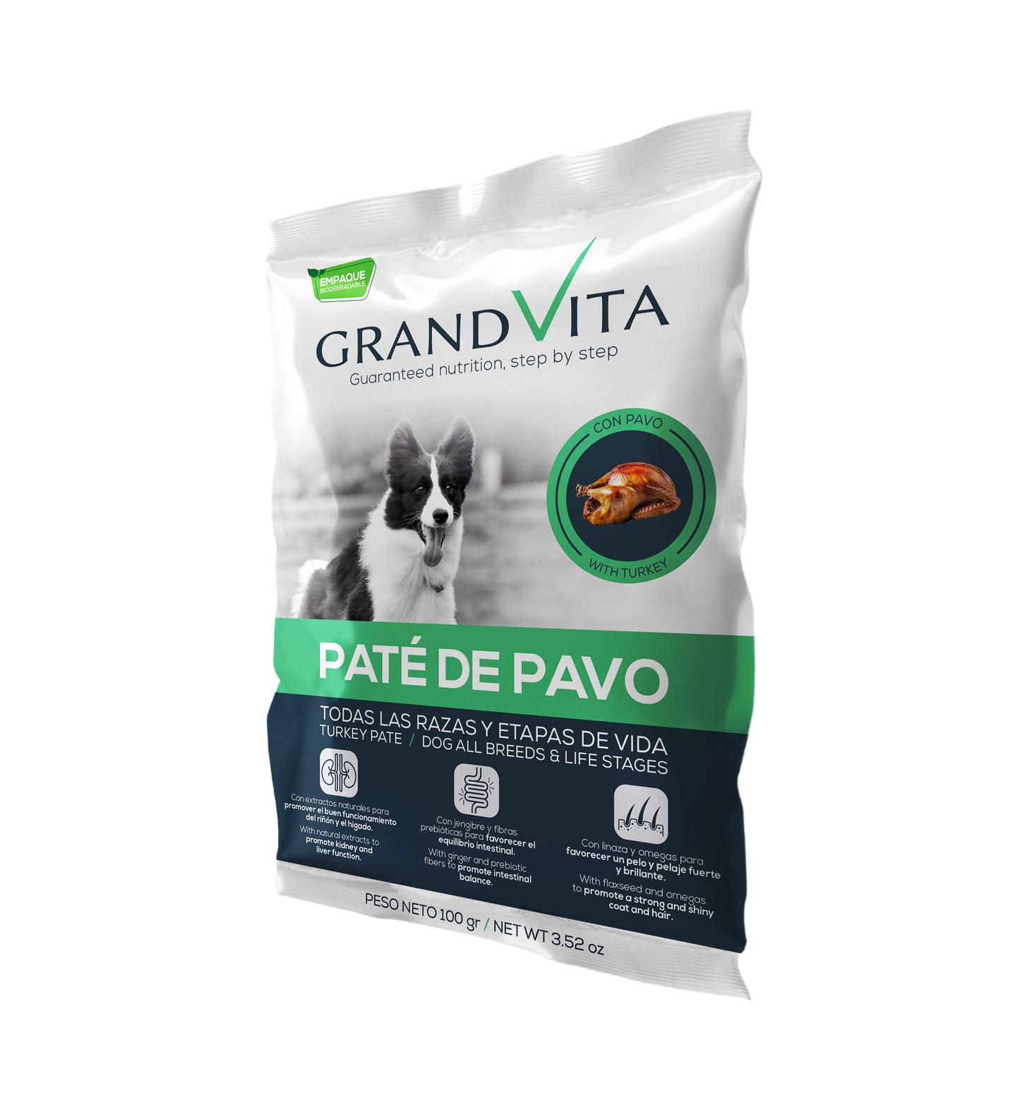 Grand Vita Comida Húmeda para Perro Paté Pavo 100 Gr