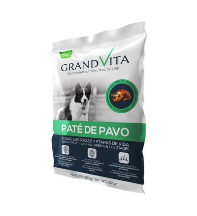 Grand Vita Comida Húmeda para Perro Paté Pavo 100 Gr