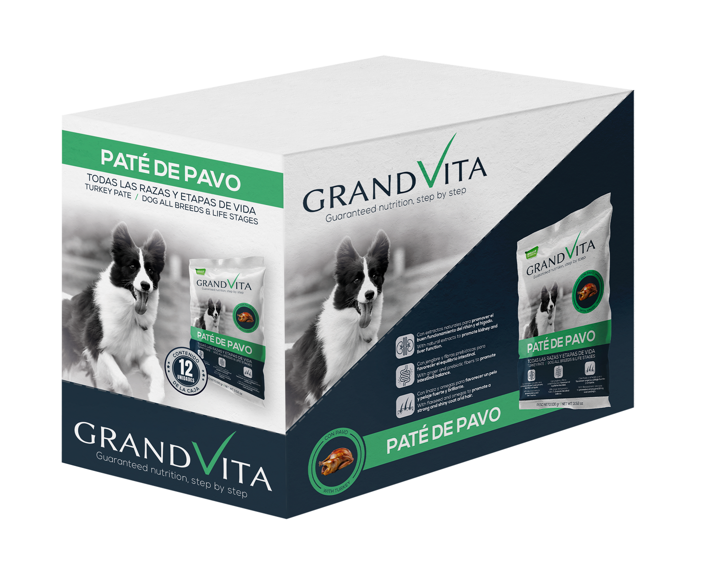 Grand Vita Comida Húmeda para Perro Paté Pavo 100 Gr