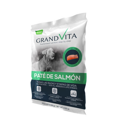 Grand Vita Comida Húmeda para Perro Paté Salmón 100 Gr