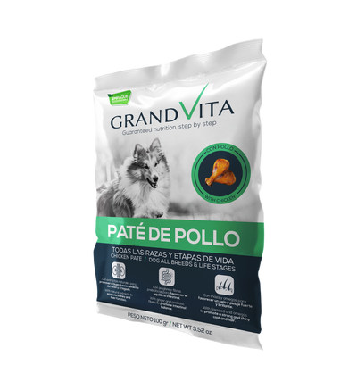 Grand Vita Comida Húmeda para Perro Paté Pollo 100 Gr