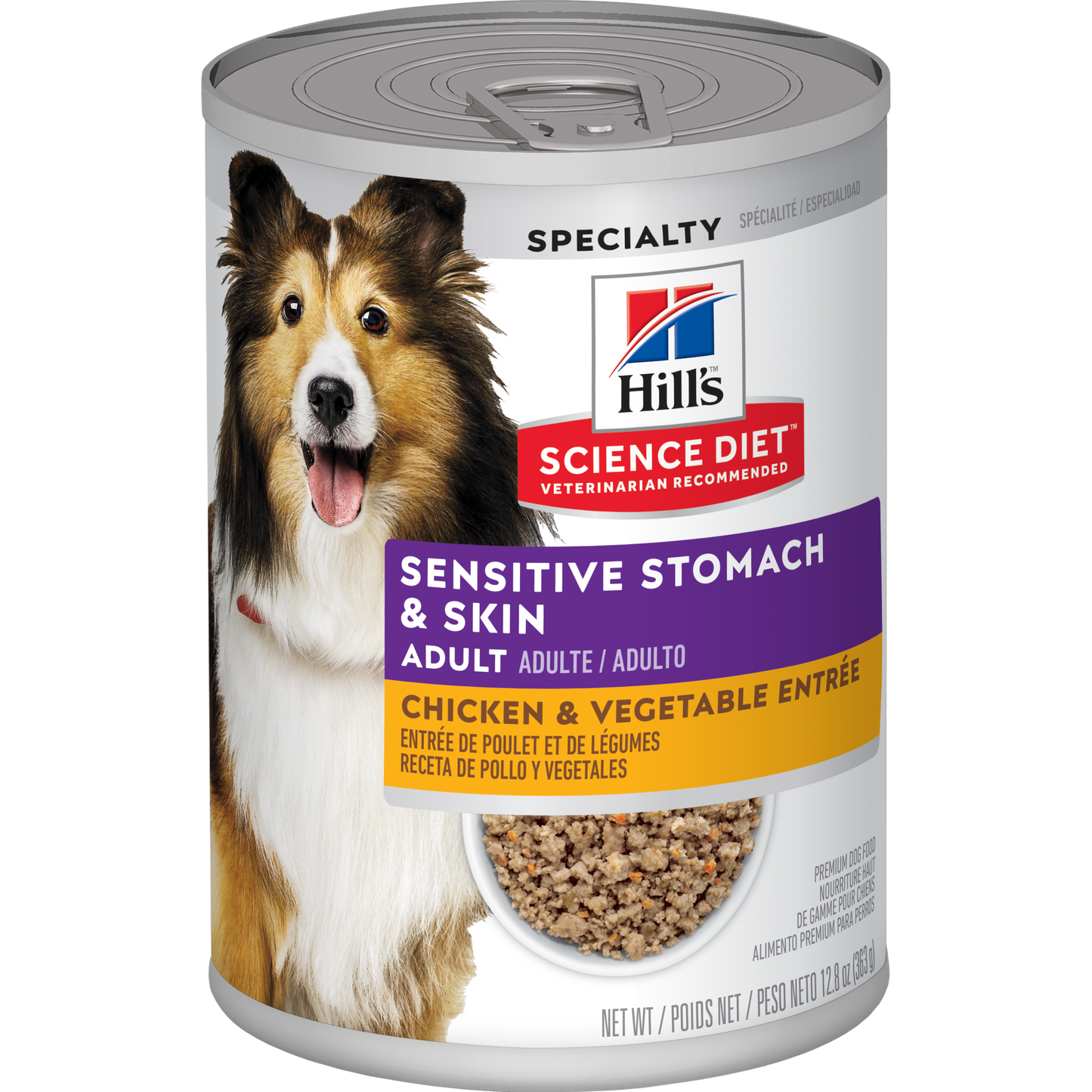 Hills Comida Húmeda para Perro Adulto Estomago y Piel Sensible 12,8 Onz