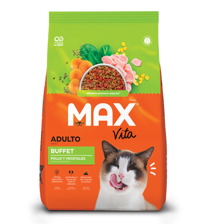 Max Comida para Gato Vita Adulto Buffet Pollo y Vegetales