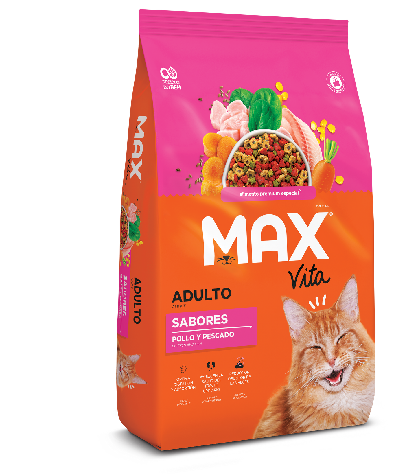 Max Comida para Gato Vita Adulto Sabores Pollo y Pescado