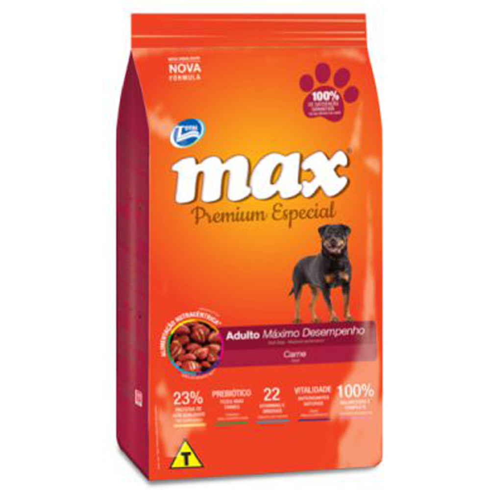 Max Comida Para Perro Adulto Máximo Desempeño Carne x 15 kg