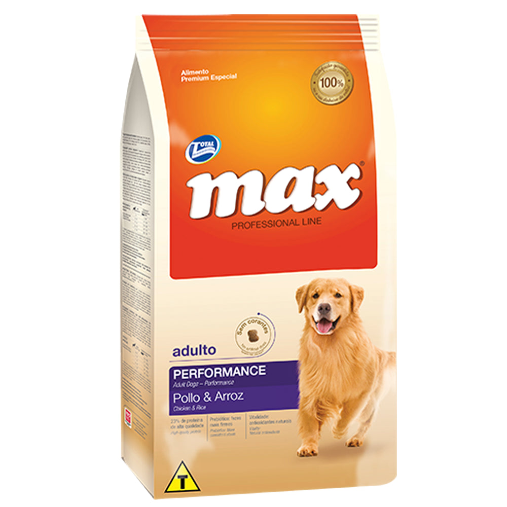Max Comida Para Perro Adulto Razas Grandes Performance Pollo