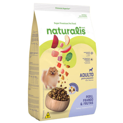 Naturalis Comida para Perro Adulto Raza Pequeña Pollo, Pavo y Frutas