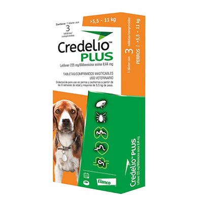 Credelio Plus 225.8/8.44 mg para Perros de 5,5 - 11 kg