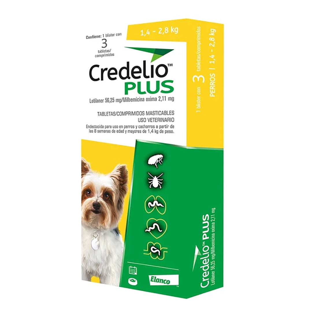 Credelio Plus 56,25/2,11 mg para Perros de 1,4 - 2,8 kg