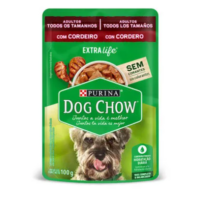 Purina® Dog Chow® Comida Húmeda para Perro Todos los Tamaños Cordero x 100 gr