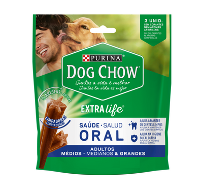Purina® Dog Chow® Snack Oral para Perros Adultos Medianos y Grandes x 80gr
