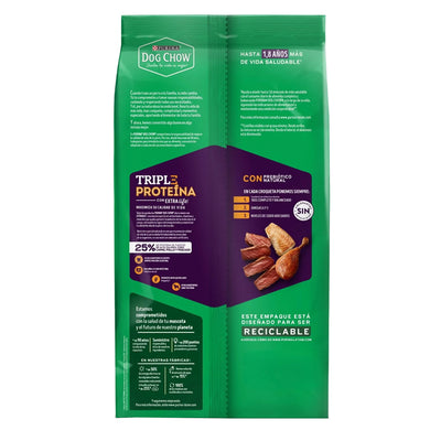 Purina® Dog Chow® Comida para Perro Triple Proteína Todos los Tamaños