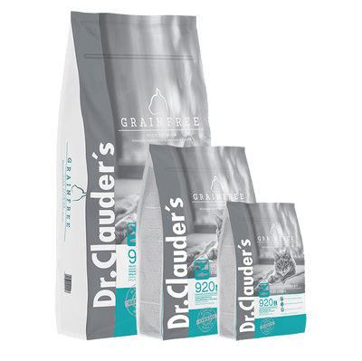 Envase de Dr. Clauder's HP Cat Adult Grainfree, alimento seco para gatos adultos.