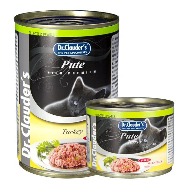 Dr. Clauder's Turkey Lata Cat - Alimento Húmedo de Pavo para Gatos